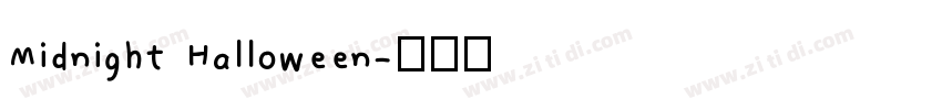 Midnight Halloween字体转换